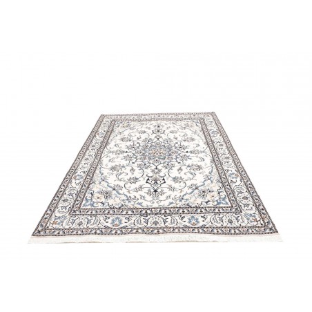 Tappeto Nain Kashmar Persia bianco grigio 167x240