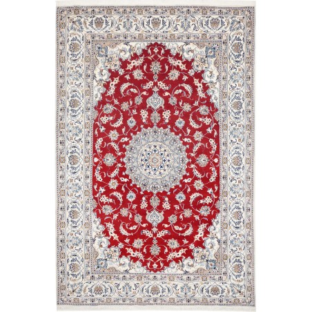 Tappeto Nain Kashmar Persia bianco grigio 200x300