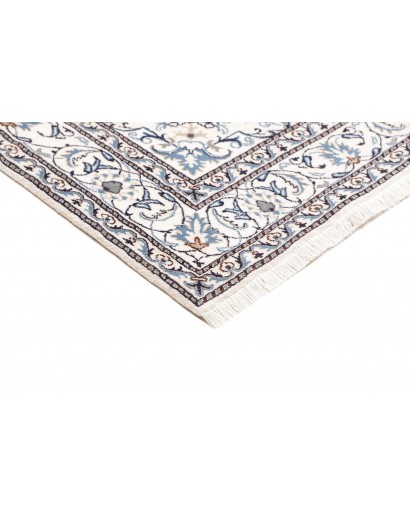 Tappeto Nain Kashmar Persia bianco grigio 167x240