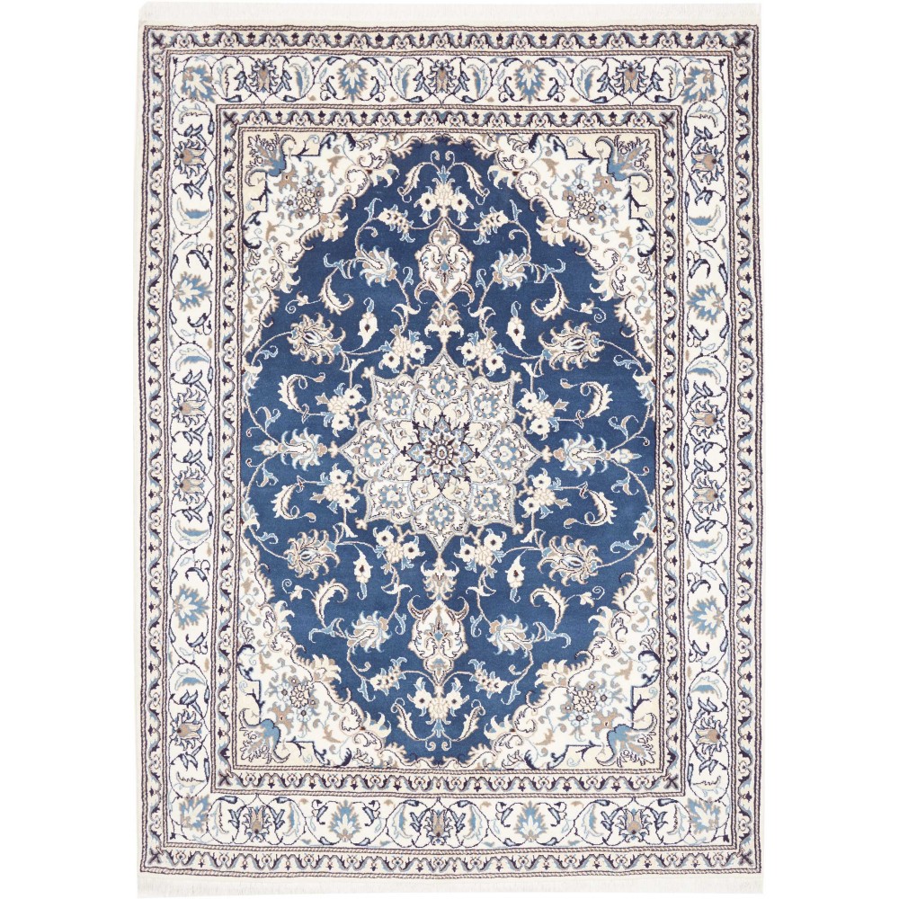 Tappeto Nain Kashmar Persia blu 172x237