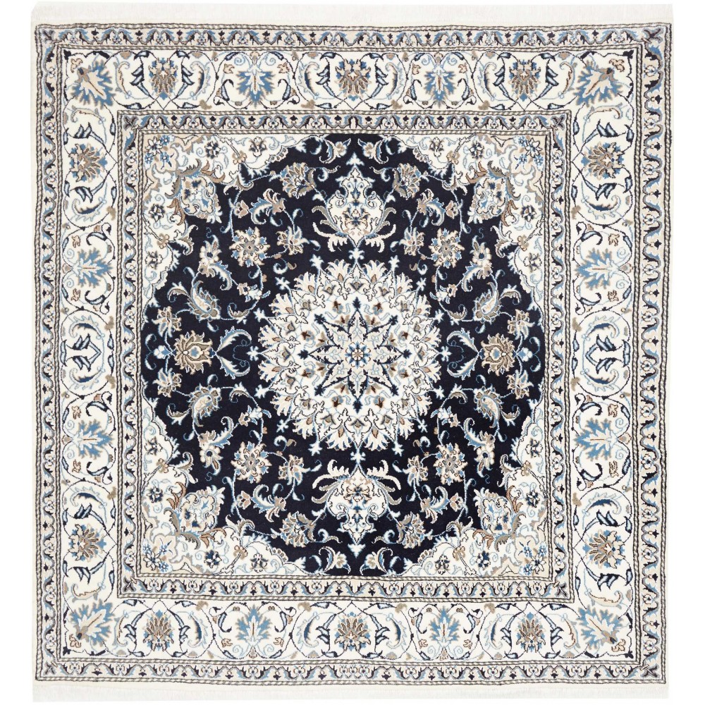 Tappeto Nain Kashmar Persia grigio 193x201