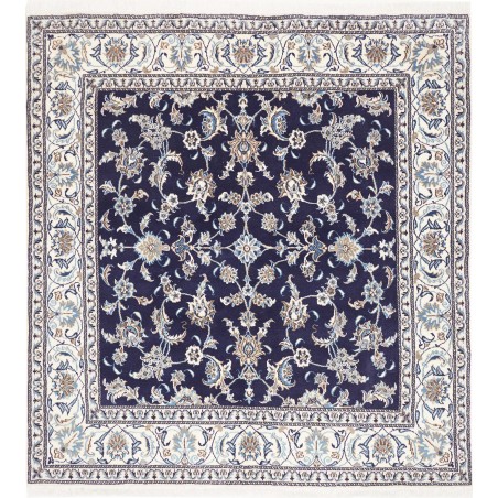 Tappeto Nain Kashmar Persia grigio azzurro 195x206