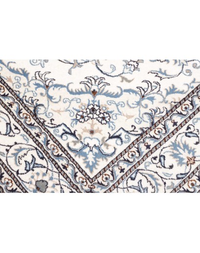 Tappeto Nain Kashmar Persia bianco grigio 167x240