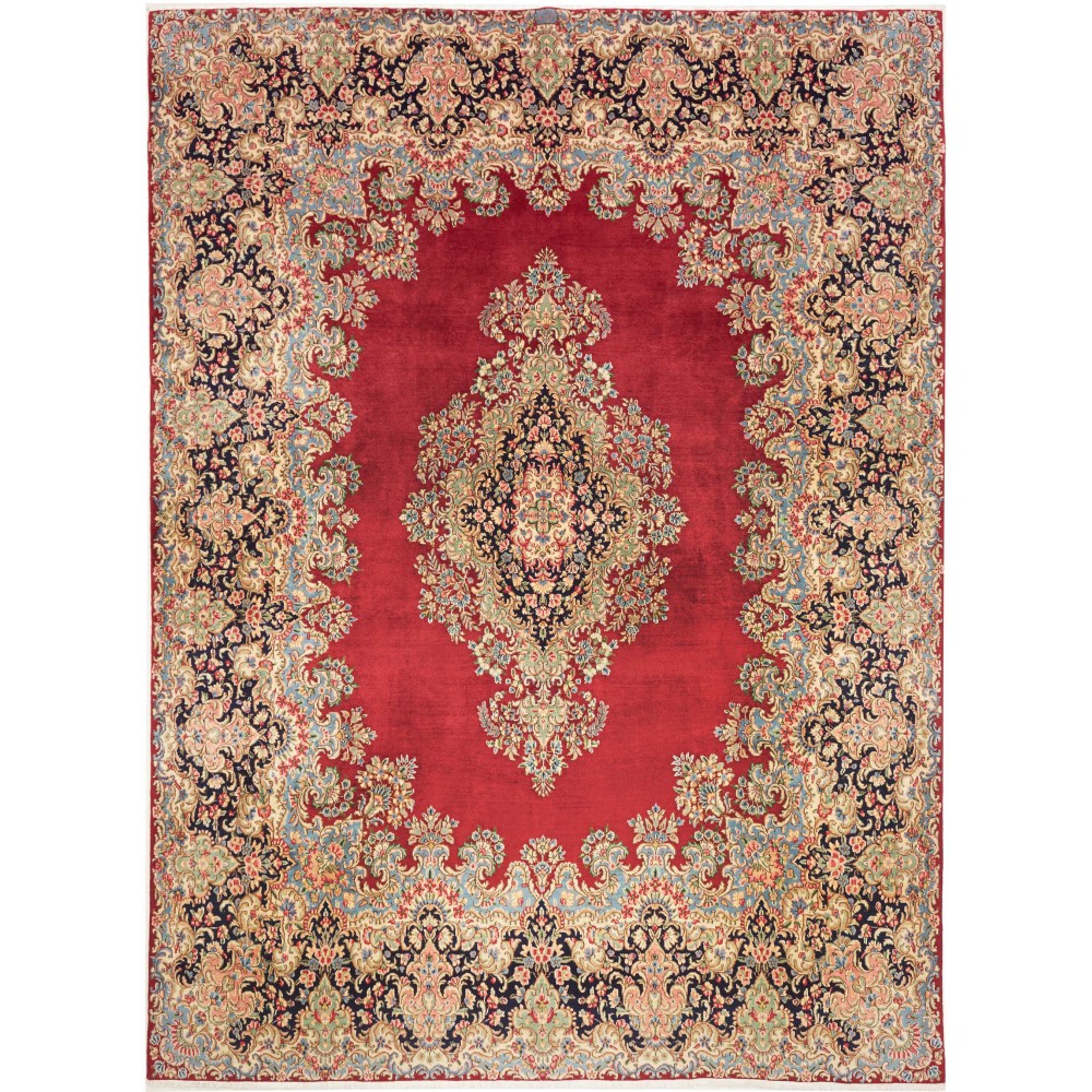Tappeto Kerman Persia marrone grigio 253x344
