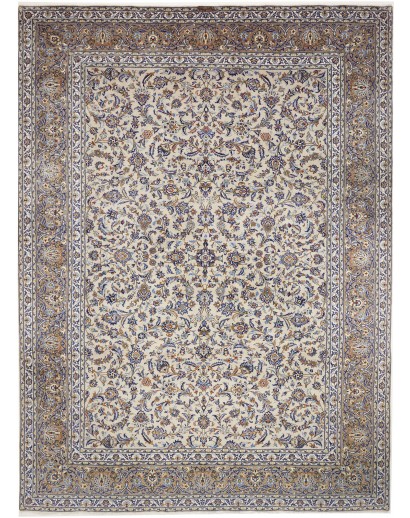 Tappeto Kashan Persia beige azzurro 294x398