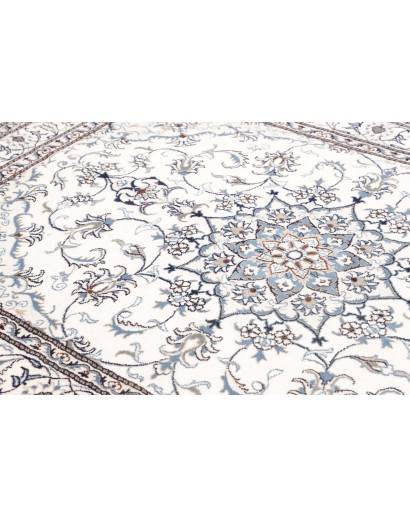 Tappeto Nain Kashmar Persia bianco grigio 167x240