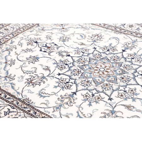 Tappeto Nain Kashmar Persia bianco grigio 167x240