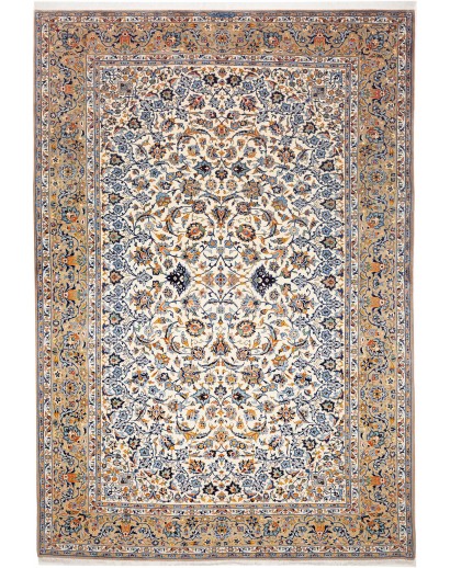 Tappeto Kashan Persia beige grigio 271x395