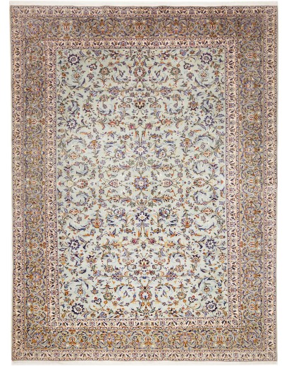 Tappeto Kashan Persia beige grigio 272x388