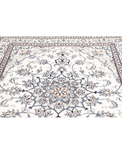 Tappeto Nain Kashmar Persia bianco grigio 167x240