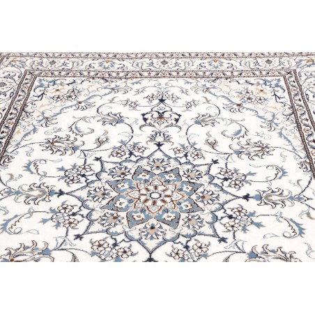 Tappeto Nain Kashmar Persia bianco grigio 167x240