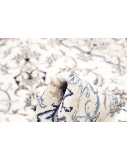 Tappeto Nain Kashmar Persia bianco grigio 167x240