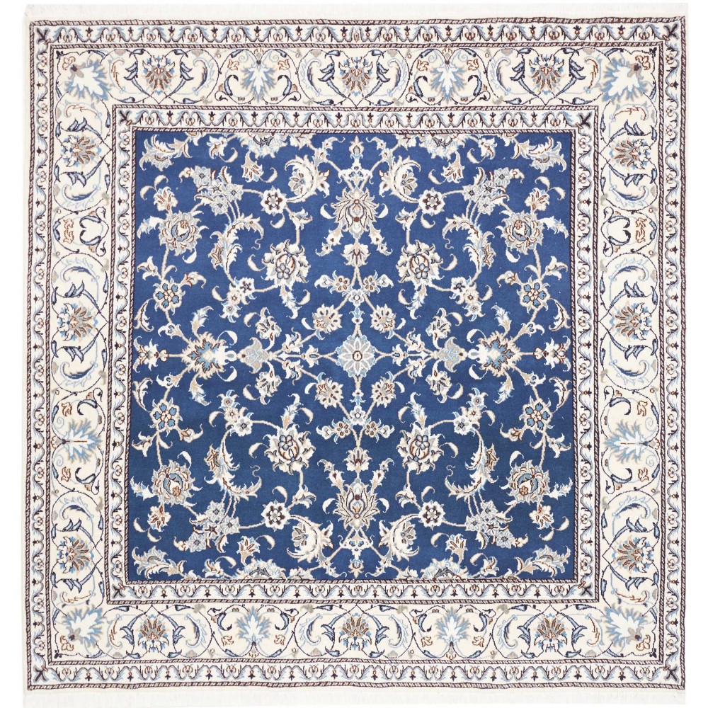 Tappeto Nain Kashmar Persia blu 198x202