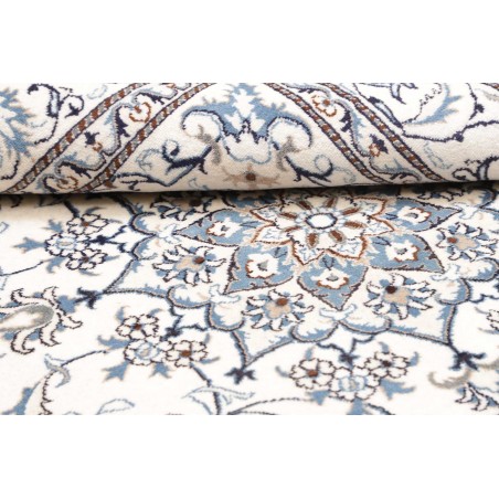 Tappeto Nain Kashmar Persia bianco grigio 167x240