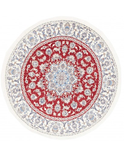 Tappeto Nain Kashmar Persia bianco azzurro 202x208