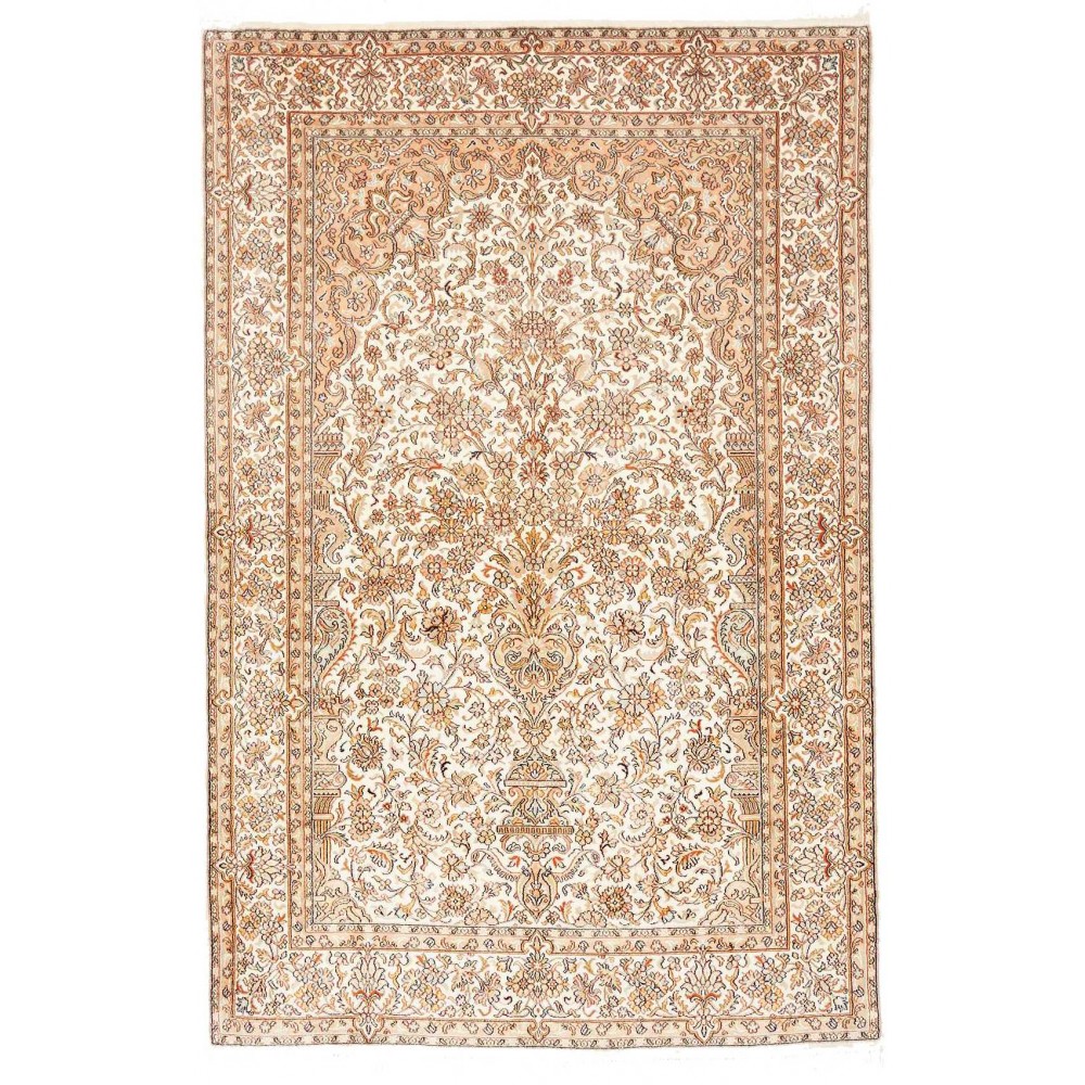 Tappeto Kashmir India giallo verde 125x192