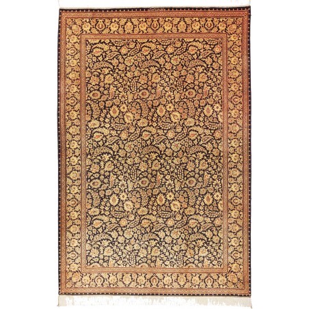 Tappeto Ghom seta Persia marrone 135x203