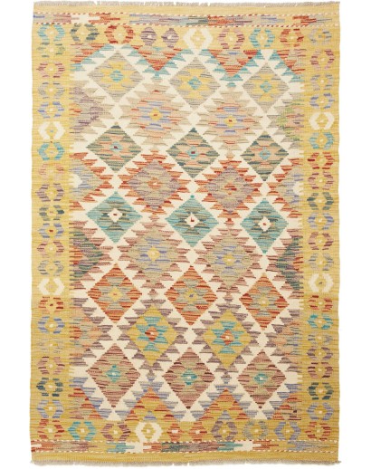 Tappeto Kilim Afghanistan marrone 105x152