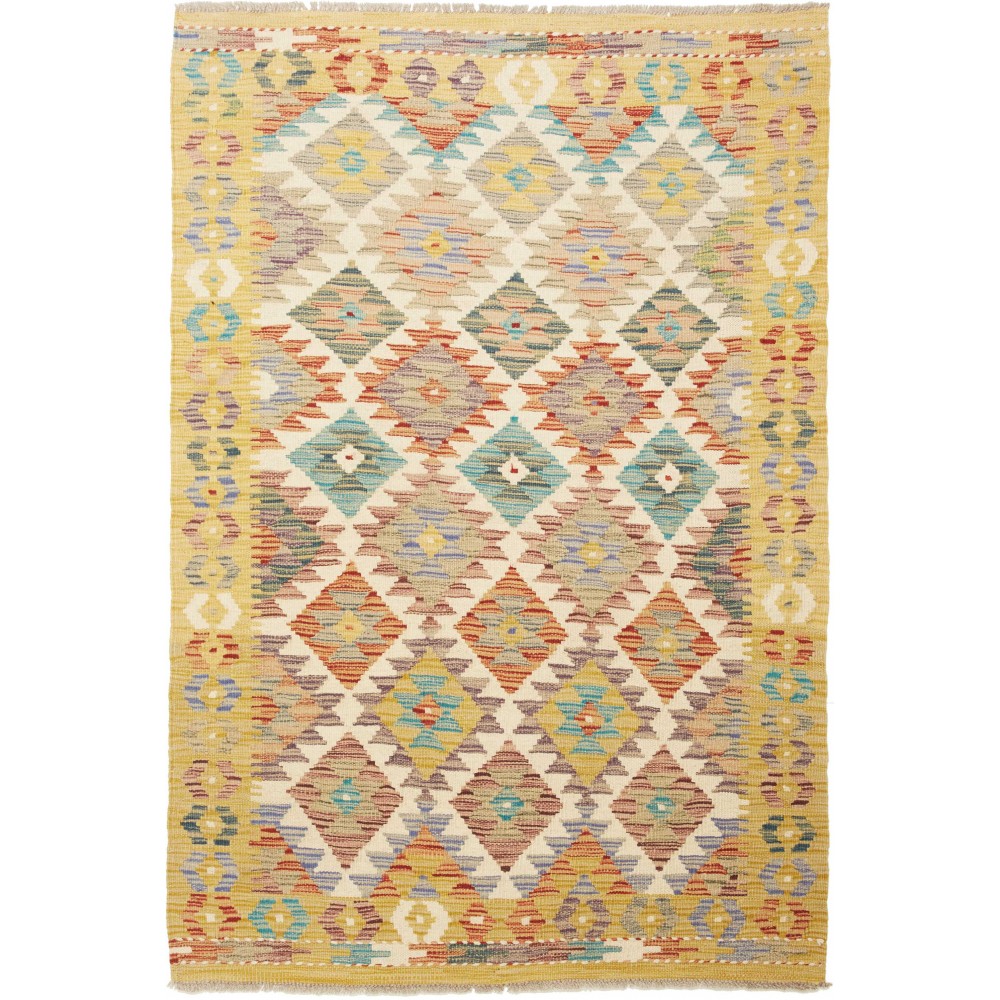 Tappeto Kilim Afghanistan marrone 105x152