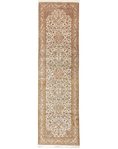 Tappeto Kashmir India giallo verde 78x272