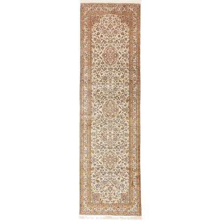 Tappeto Kashmir India giallo verde 78x272