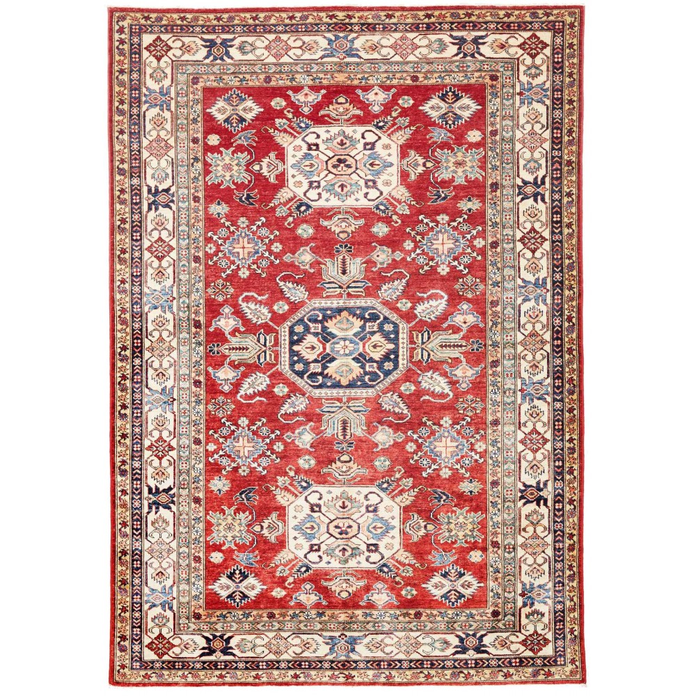 Tappeto Kazak Fine Pakistan giallo grigio 170x243