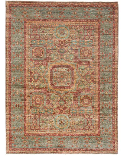 Tappeto Mamlouk Pakistan bianco marrone 153x207