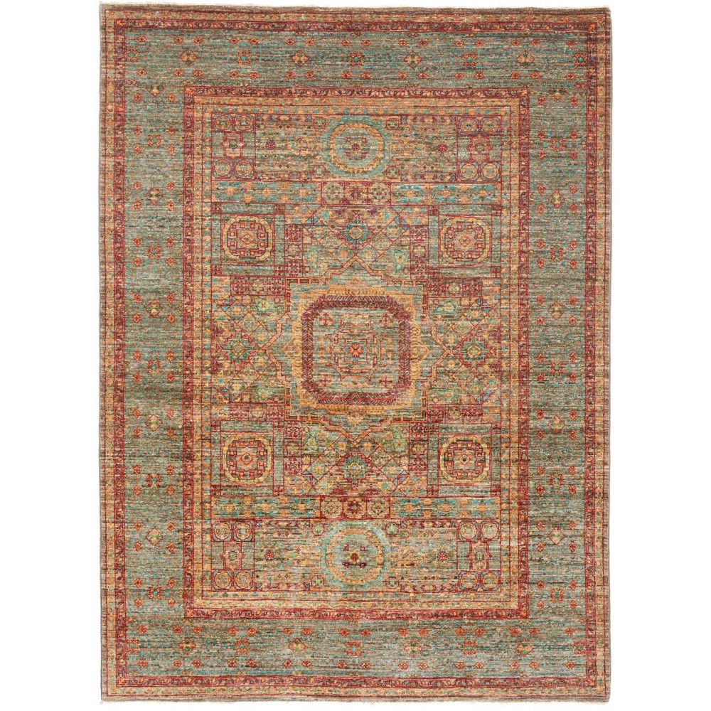 Tappeto Mamlouk Pakistan bianco marrone 153x207