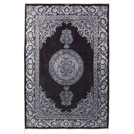 Tappeto Ghom seta Persia bianco 135x200