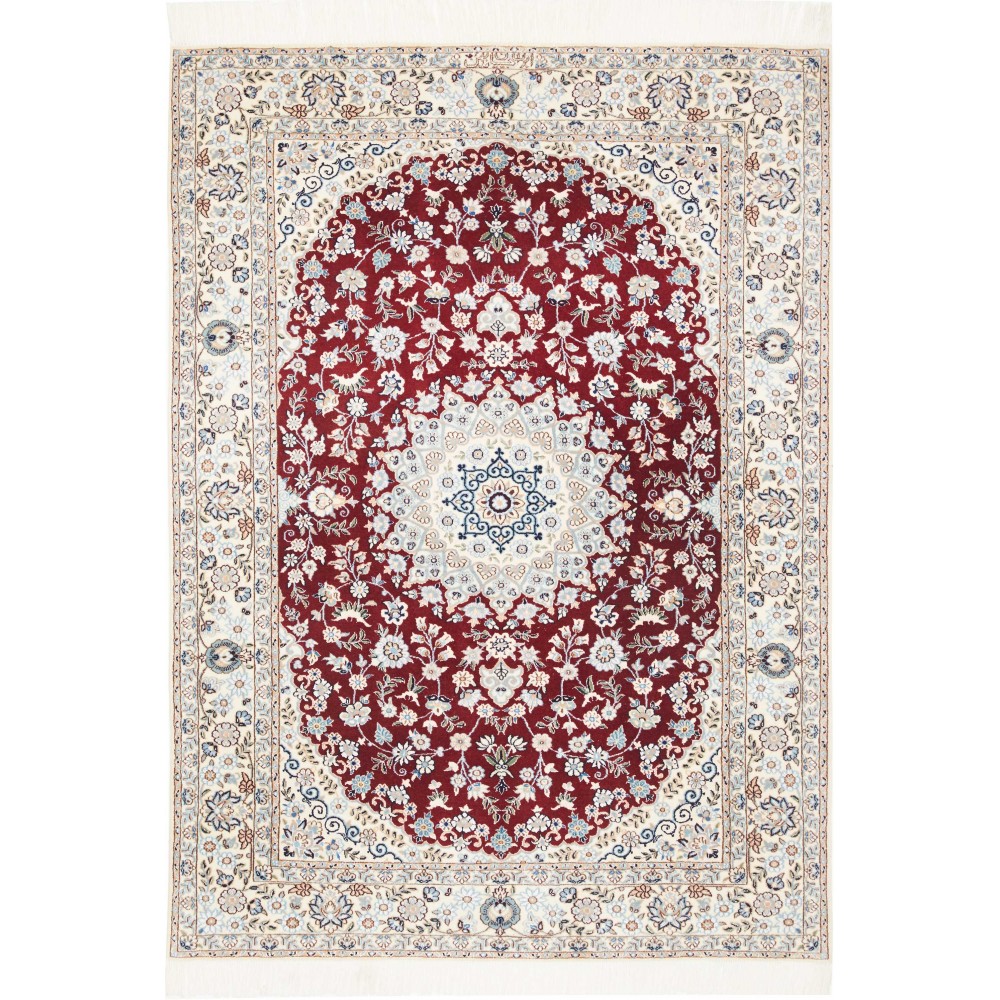 Tappeto Nain 6La Persia bianco marrone 118x168