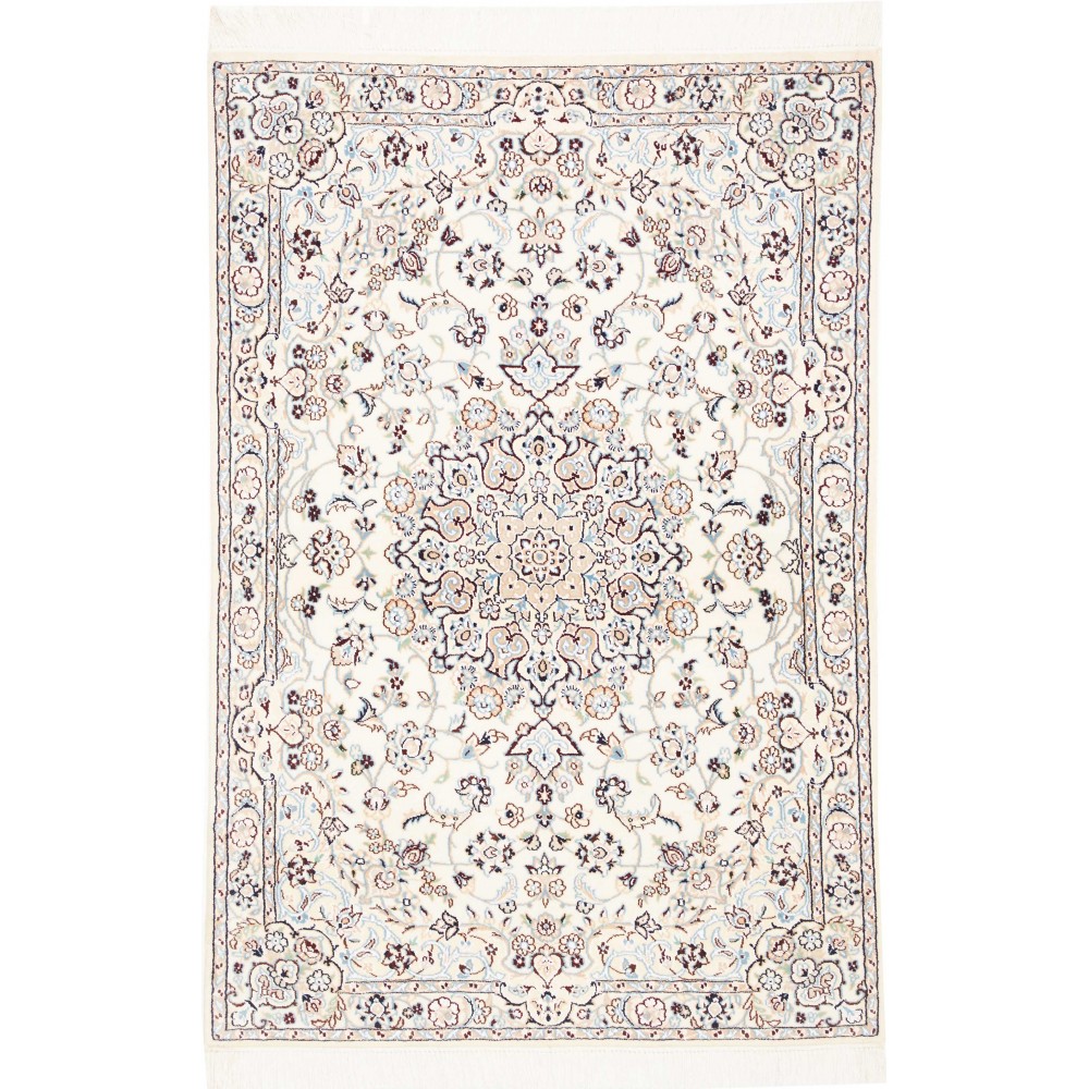 Tappeto Nain 9La Persia bianco grigio 104x153