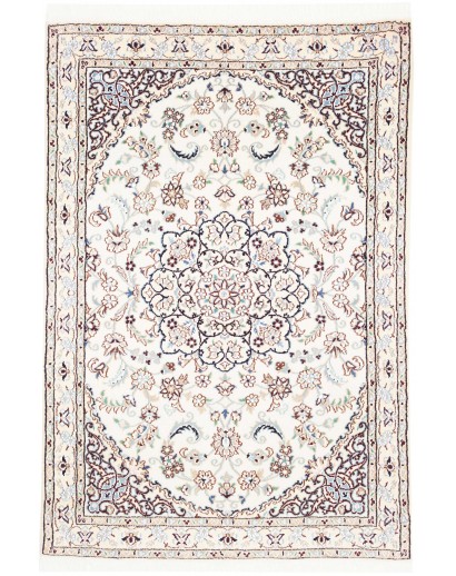 Tappeto Nain 9La Persia bianco grigio 102x146