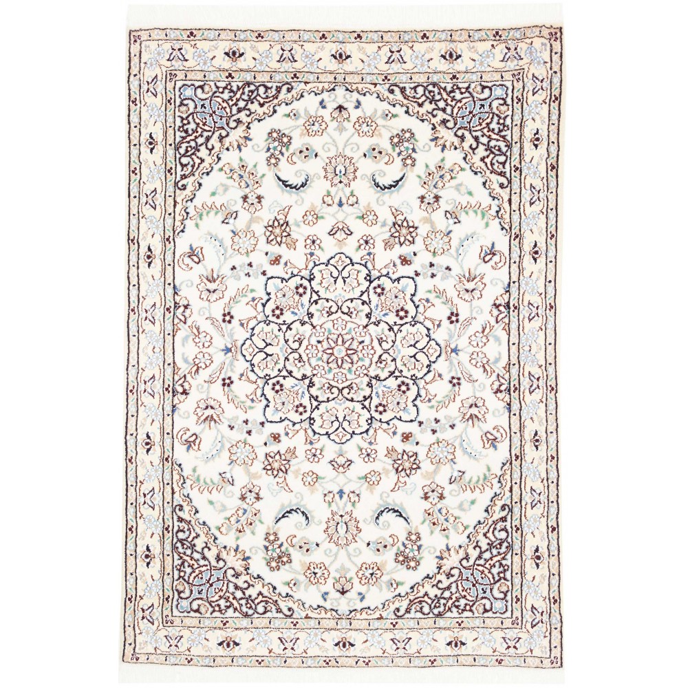 Tappeto Nain 9La Persia bianco grigio 102x146