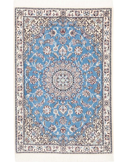 Tappeto Nain 9La Persia bianco azzurro 79x118