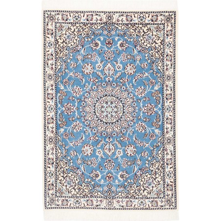 Tappeto Nain 9La Persia bianco azzurro 79x118