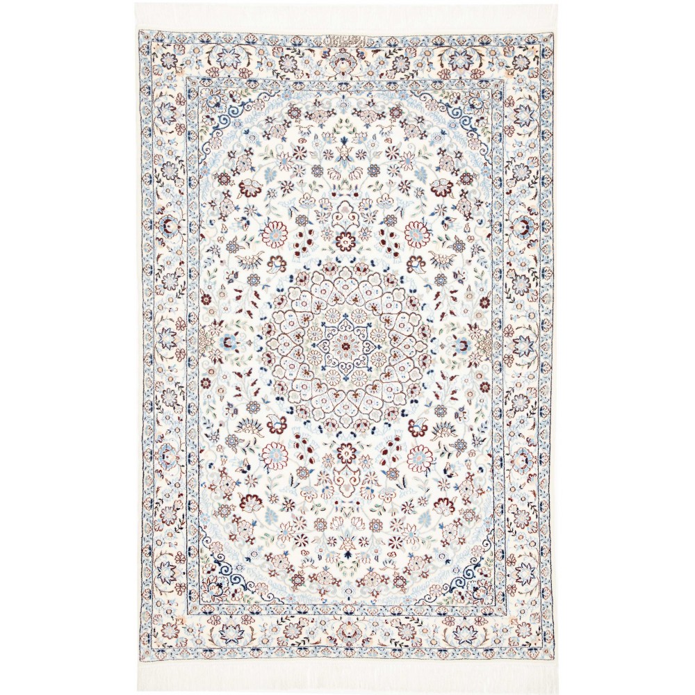 Tappeto Nain 6La Persia beige azzurro 109x165