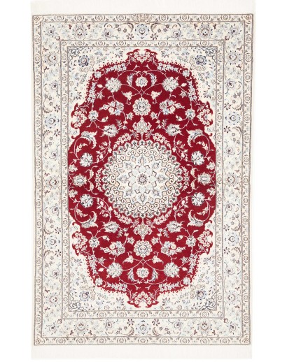Tappeto Nain 6La Persia bianco grigio 109x165