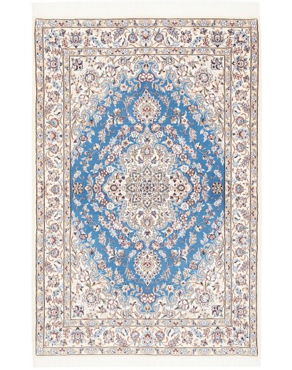 Tappeto Nain 9La Persia bianco blu 108x166