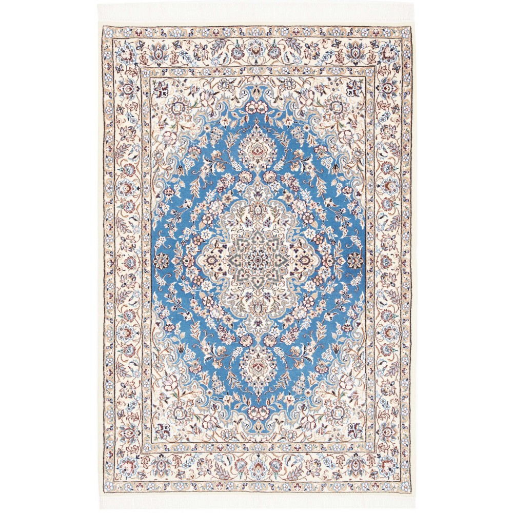 Tappeto Nain 9La Persia bianco blu 108x166