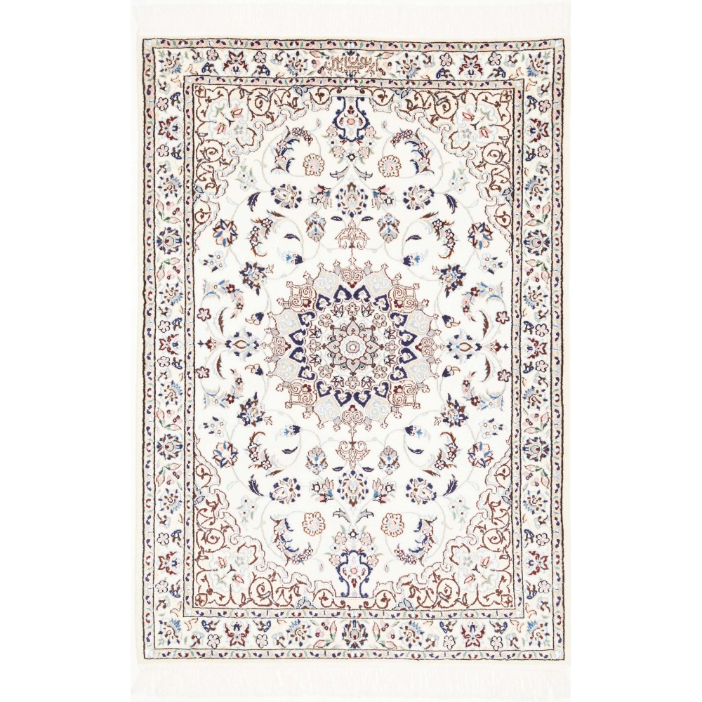 Tappeto Nain 6La Persia beige azzurro 82x120