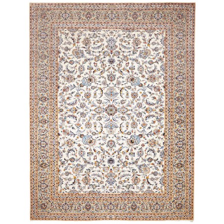 Tappeto Kashan Persia bianco grigio 305x407