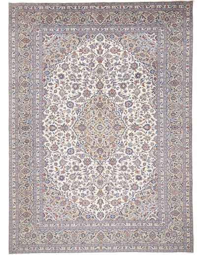 Tappeto Kashan Persia beige grigio 297x402