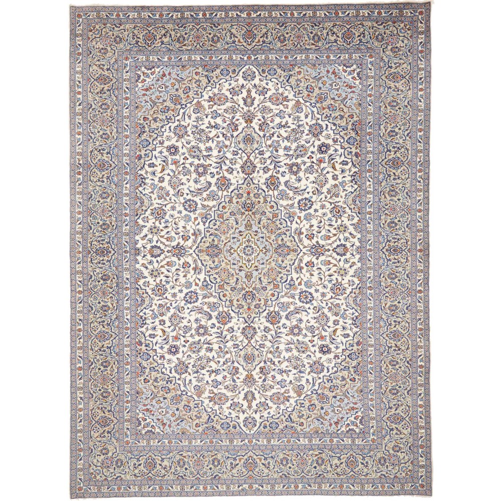 Tappeto Kashan Persia beige grigio 297x402