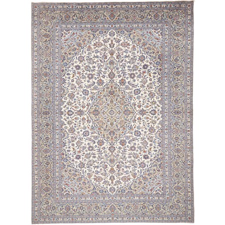 Tappeto Kashan Persia beige grigio 297x402
