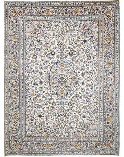 Tappeto Kashan Persia bianco verde 302x407