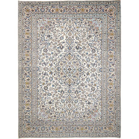 Tappeto Kashan Persia bianco verde 302x407