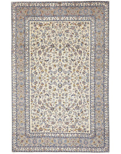 Tappeto Kashan Persia beige grigio 232x353