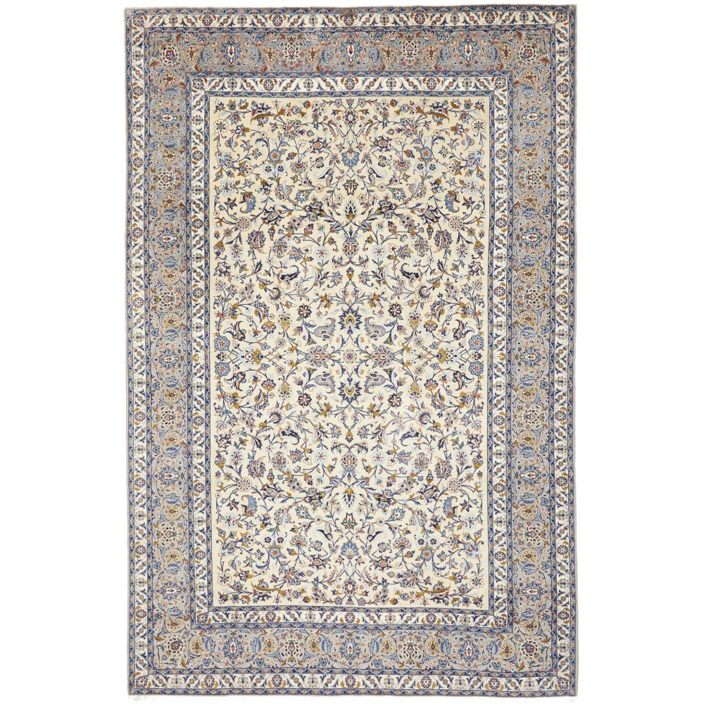 Tappeto Kashan Persia beige grigio 232x353