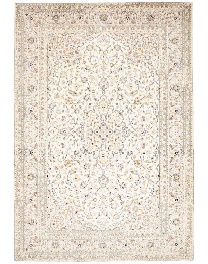 Tappeto Kashan Persia bianco marrone 240x350