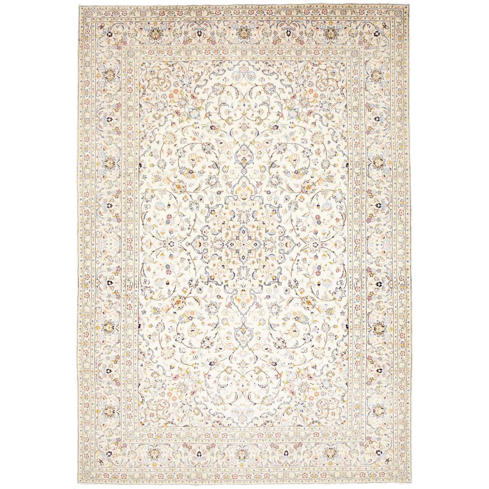 Tappeto Kashan Persia bianco marrone 240x350